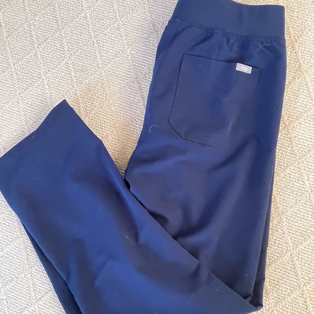 Figs Navy Drawstring Livingston Basic Scrub Pants - image 2